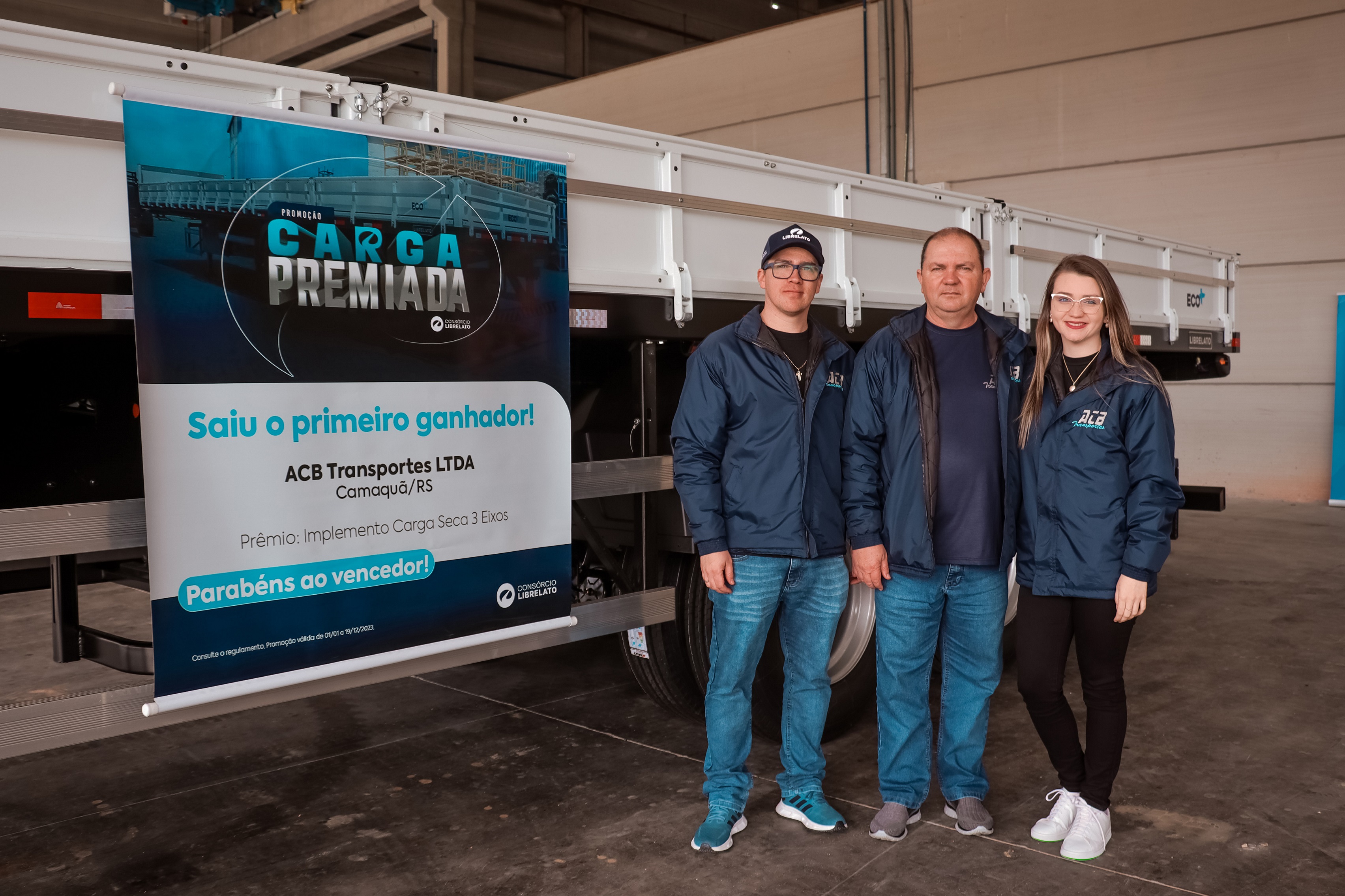 PROMOÇÃO CARGA PREMIADA TEM SEU PRIMEIRO SORTEADO DO ANO PELO CONSÓRCIO LIBRELATO